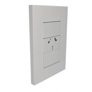 LLAVE ARMADA TOMA BI 10A JELUZ PLATINUM BLANCO - Vista 1