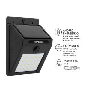 ARTEFACTO SOLAR DE PARED 1.5W IP54 MACROLED - Vista 8