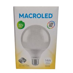 LAMPARA GLOBO CHICO LED 14W E27 MACROLED - Vista 1