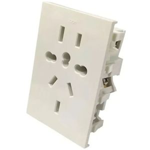 MODULO TOMA DOBLE UNIVERSAL (3 MODULOS) BLANCO CAMBRE