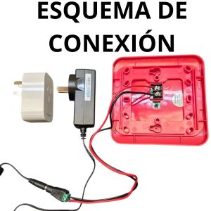 ALARMA EVACUACIÓN INCENDIO SMART WIFI CON SIRENA STROBE - Vista 1