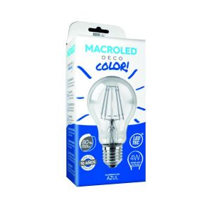 LAMPARA BULBO FILAMENTO DECO COLOR LED 4W E27 MACROLED - Vista 1