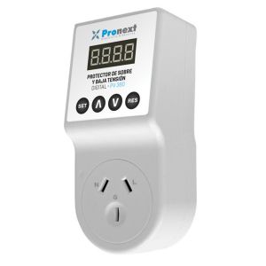 PROTECTOR DE TENSION ENCHUFABLE 10AMP DIGITAL PRONEXT - Vista 1