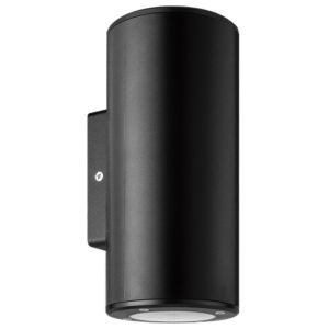 ARTEFACTO DE APLICAR EXTERIOR REDONDO, COLOR NEGRO, BIDIRECCIONAL, IP54, AC100240V, GU10, 9W MAX