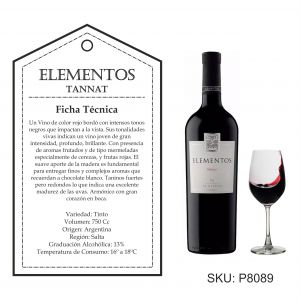 VINO ELEMENTOS TANNAT 750 CC - Vista 1