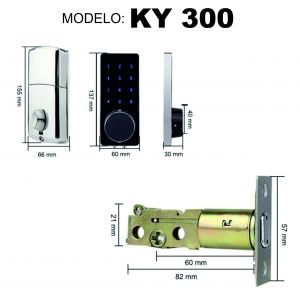 CERRADURA SMART DE TRABA DE ACERO + APP + CLAVE + LLAVE MECÁNICA PRONEXT - Vista 6