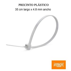 PRECINTO DE NYLON 4.8MM X350MM - BLANCO X 100 UNIDADES INTECK - Vista 3