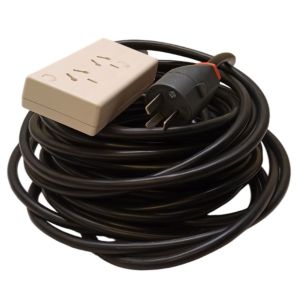 ALARGUE PROLONGADOR NEGRO 3X1.5 MM 20 MTS FICHAS RICHI DOBLE - Vista 1