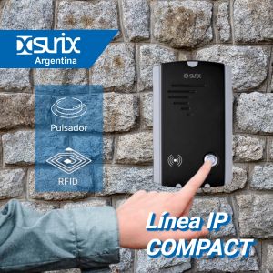 FRENTE LINEA COMPAC  IP ACCESS SURIX 1 PULSADOR + LECTOR RFID INTEGRADO - Vista 1