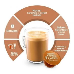 CAPSULAS DE CAFE DOLCE GUSTO CAFE CON LECHE - Vista 2