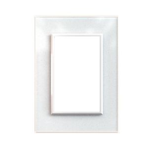 TAPA CRISTAL BLANCO CON BASTIDOR Y MARCO BLANCO JELUZ