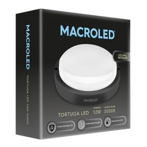 TORTUGA REDONDA 12W LED NEGRO MACROLED - Vista 1