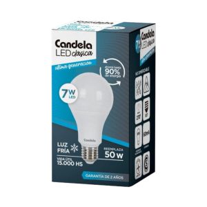 LAMPARA BULBO LED A60 7 WATT CANDELA - Vista 1