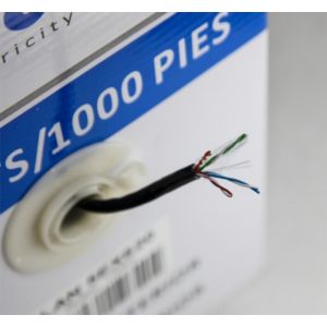 CABLE UTP CAT5E VAINA NEGRA EXTERIOR X 305 METROS PRONEXT - Vista 4