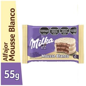 ALFAJOR MILKA MOUSSE TRIPLE BLANCO 55 GR - Vista 1