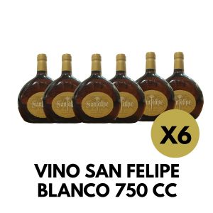 VINO SAN FELIPE BLANCO 750 CC CAJA X6 UNIDADES - Vista 1