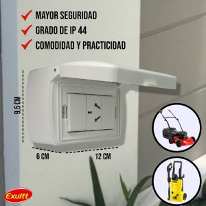 TAPA CAPSULADA EXTERIOR RIGIDA APLICAR + 1 TOMA ESPECIAL EXULTT URBANA - Vista 4