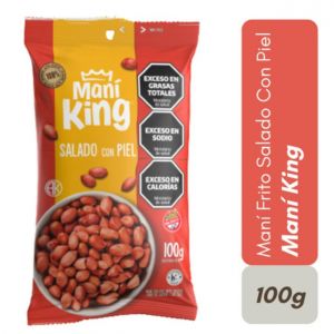 MANI SALADO MANI KING CON PIEL 100 GR - Vista 1