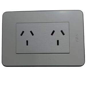 BASTIDOR JELUZ MITO COMPLETO TOMA DOBLE PUENTEADO BL/NG