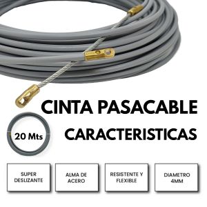 CINTA PASACABLE C/ACERO DE 20 MTS 4 DIAMETRO EXULTT - Vista 1