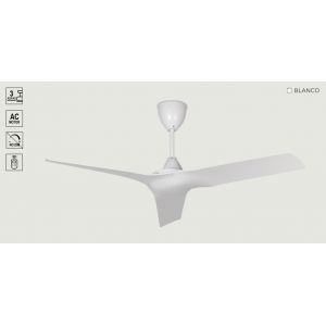 VENTILADOR DE TECHO BLANCO 370A SIN LUZ 52” MOTOR DE ALTA EFICIENCIA LEUK - Vista 1