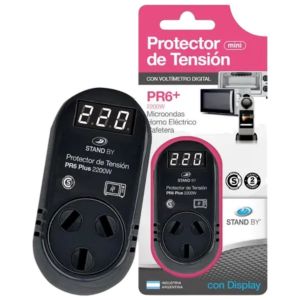 PROTECTOR DE TENSION EQ. ELECTRICOS 2200W C/VOLTíMETRO STAND BY - Vista 1