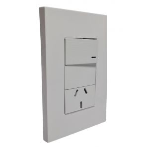 LLAVE ARMADA PUNTO Y TOMA JELUZ PLATINUM BLANCO - Vista 1