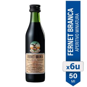 FERNET BRANCA BOTELLA 50 CC X 6 UNIDADES - Vista 1