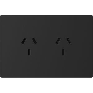 TOMACORRIENTE DOBLE 10A MILAN NEGRO MACROLED