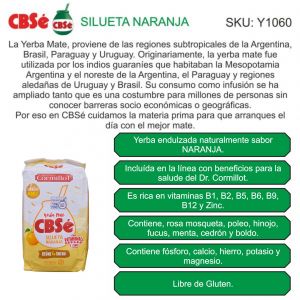 PAQUETE YERBA CBSE SILUETA NARANJA 500 GR - Vista 2