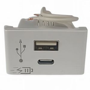 CARGADOR USB EXULTT DOBLE CONECTOR USB "C" + USB "A" 5V 3A (CARGA RAPIDA) BLANCO - Vista 1