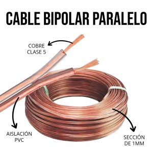 CABLE BIPOLAR PARALELO CRISTAL 1MM X METRO EPUYEN - Vista 2