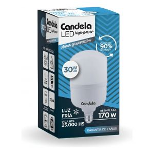 LAMPARA LED HIGH POWER 30W FRIA CANDELA