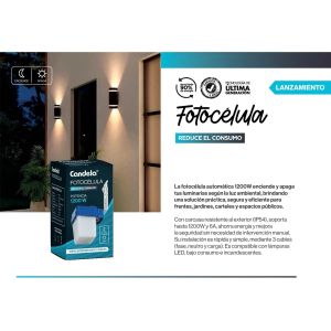 FOTOCéLULAS SENSOR LUZ EXTERIOR 1200W CANDELA 7734 - Vista 5