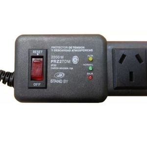 ZAPATILLA PROTECTOR DE TENSION 5 TOMAS 2200WTS STAND BY - Vista 1