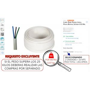CABLE VAINA PLANA 3X1 MM X METRO CONDUELEC - Vista 4