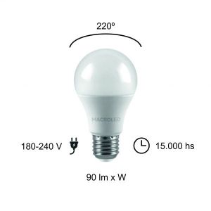 LAMPARA BULBO LED 7W E27 MACROLED - Vista 7