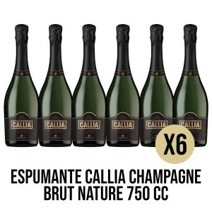 VINO ESPUMANTE CALLIA CHAMPAGNE BRUT NATURE 750 CC X6 UNIDADES - Vista 1