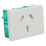 MODULO TOMA C/ TIERRA SIMPLE 10A CAMBRE 6904 COLOR BLANCO