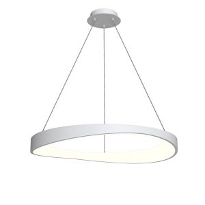 LAMPARA COLGANTE LED ACERO BLANCO 38W COSMO DISEÑO MINIMALISTA LEUK