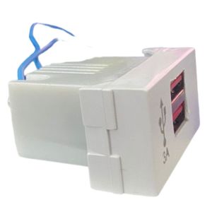 CARGADOR USB JELUZ PLATINUM 5V 3 AMPER DOBLE BLANCO - Vista 1