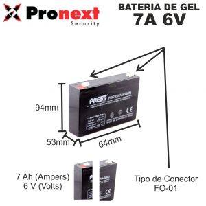 BATERIA DE GEL DE 6V 7 AH PRESS - Vista 1