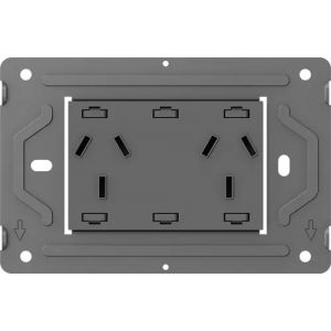 BASTIDOR METALICO TOMACORRIENTE DOBLE 10A MONACO MACROLED (SIN FRENTE)