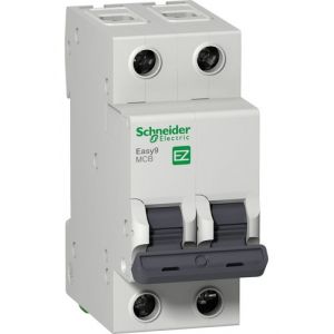 INTERRUPTOR TERMOMAGNETICO 2X20 SCHNEIDER - 4.5KA CURVA C E9