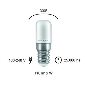 LAMPARA PERFUME LED 1.8W E14 MACROLED - Vista 5