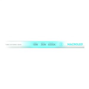 TUBO LED 18W T8 1.20 MTS VIDRIO MACROLED - Vista 1