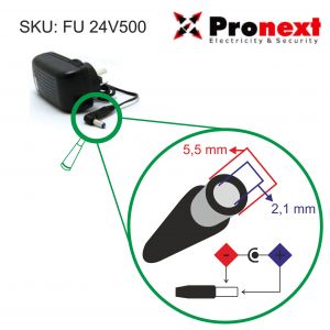 FUENTE SWITCHING DESMONTABLE 24V 500  PRONEXT - Vista 2