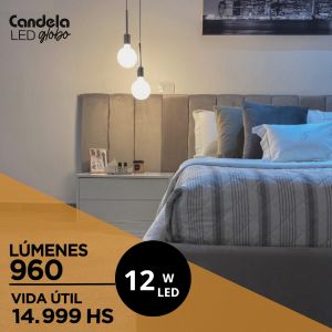 LAMPARA GLOBO LED 12 WATT CANDELA - Vista 6
