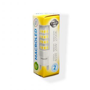 LAMPARA BIPIN 4.5W G9 220V MACROLED - Vista 1