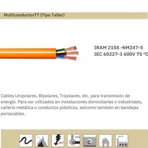 CABLE TIPO TALLER 3X0.75 MM X 100 METROS EPUYEN - Vista 10